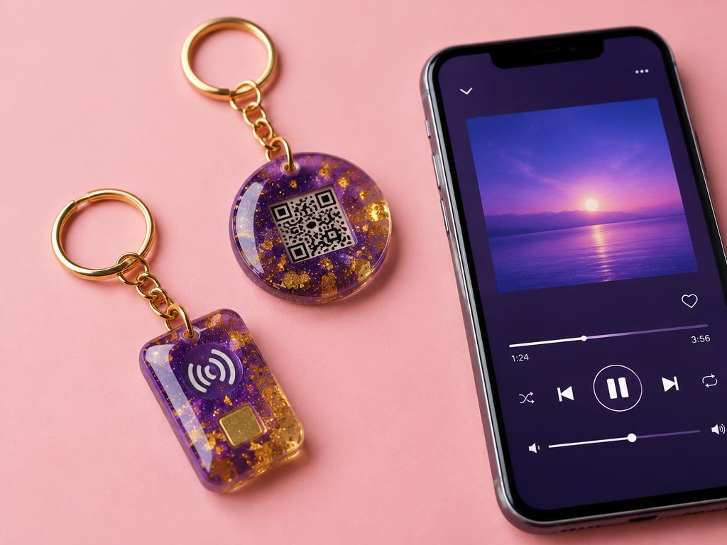 Llaveros inteligentes con código QR y música